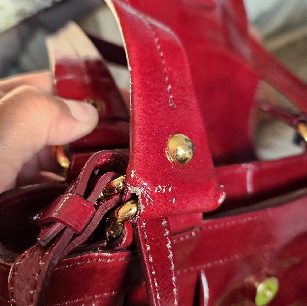 Dooney & Bourke Burgundy Shoulder Bag - Picture 4 of 16